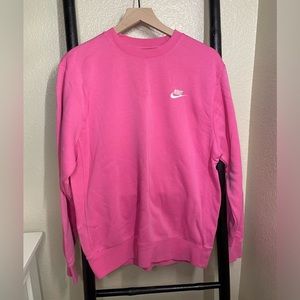 Nike Men’s Sportswear Club Fleece Pink Crew Neck Sweatshirt size S